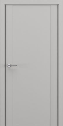 Межкомнатная дверь S S25 ДГ, экошпон, Серый матовый