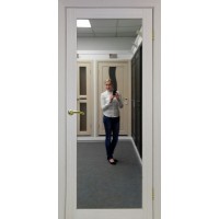 Дверь межкомнатная Турин-501.1 ДО зеркало, Дуб беленый