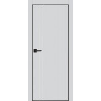 Дверь PX-20 AL черная кромка с 4-х сторон. Агат ПГ