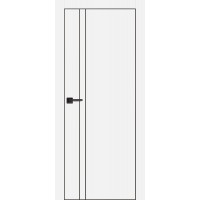Дверь PX-20 AL черная кромка с 4-х сторон. Белый ПГ