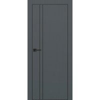 Дверь PX-20 AL черная кромка с 4-х сторон. Графит ПГ
