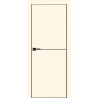 Дверь PX-19 AL черная кромка с 4-х сторон. Магнолия ПГ