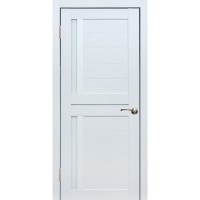 Межкомнатная дверь экошпон D5/2 белый бланко ДО матовое