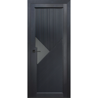 Межкомнатная дверь Геона Уника 4 цвет Софт блэк покрытие ПВХ-шпон