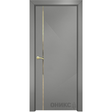 Каталог,Дверь Оникс Нова эмаль RAL 7036 молдинг золото, глухая