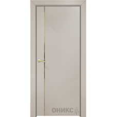 Каталог,Дверь Оникс Нова эмаль Латте молдинг золото, глухая