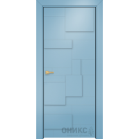 Дверь Оникс Берлин Эмаль голубая, глухая