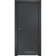 Каталог,Дверь Оникс Шпонированное (горизонт. шпон) Дуб графит, глухая