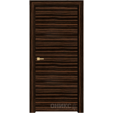 Каталог,Дверь Оникс Шпонированное (горизонт. шпон) Макасар, глухая