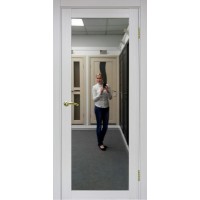 Дверь межкомнатная Турин-501.1 ДО зеркало, Ясень серебристый