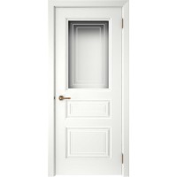 Дверь Текона Smalta 44 эмаль белая, сатинат с фотопечатью