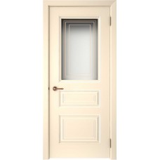 Межкомнатные двери,Дверь Текона Smalta 44 эмаль ваниль, сатинат с фотопечатью