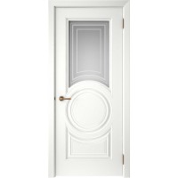 Дверь Текона Smalta 45 эмаль белая, сатинат с фотопечатью