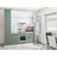 Кухня Фьюжн-06 Silky Silky White/Silky Mint