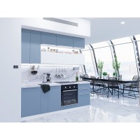 Кухня Фьюжн-01 Silky Blue/Silky White