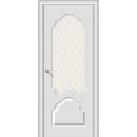 Дверь Скинни ПВХ-33 White Сrystal, Fresco