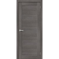 Дверь межкомнатная, эко шпон модель-21, Grey Melinga