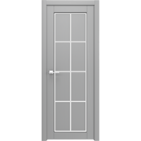 Дверь Межкомнатная Микс 1 Софт серый, Эмаль белая, глухая