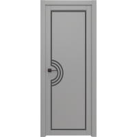 Дверь Межкомнатная Микс 12 Софт серый RAL 7043, глухая