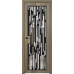 Дверь Межкомнатная Микс 18 Дуб галифакс натур RAL 9003, Прозрачное стекло