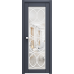 Дверь Межкомнатная Микс 7 Софт чернильный RAL 9003, Прозрачное стекло