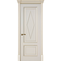 Межкомнатная дверь Рикардо 2 цвет Крем покрытие ПВХ-шпон