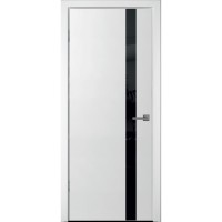 Ульяновская дверь межкомнатная Скай-10 белая эмаль ДО чёрное
