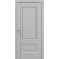 Межкомнатная дверь Турин В2 ДО Сатинато, Экошпон, матовый серый