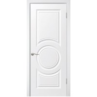Ульяновская дверь межкомнатная Круг ДГ, Эмаль белая