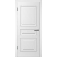 Ульяновская дверь межкомнатная Нео-3 ДГ, Эмаль белая