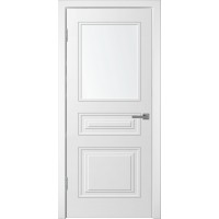 Ульяновская дверь межкомнатная Нео-3 ДО, Эмаль белая