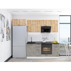 Мебель,Кухня Флэт-01 цвет Wotan Oak 2S/Temple Stone 2S