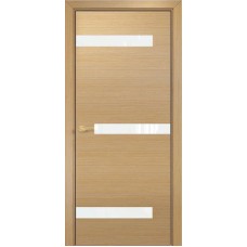Каталог,Дверь Оникс Силуэт Lacobel RAL 0333 с алюминиевой кромкой, дуб светлый