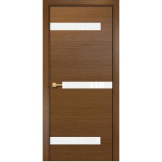 Каталог,Дверь Оникс Силуэт Lacobel RAL 0333 с алюминиевой кромкой, орех