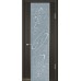 Дверь Геона Люкс 1, Триплекс с тканью с рисунком со стразами, Венге