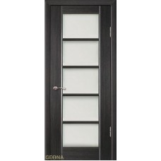 Каталог,Дверь Геона Квинтет, Триплекс белый, Венге полосатый