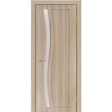 Межкомнатные двери,Дверь Геона Грация, ДО Сатинат светлый, ПВХ, Орех натуральный распил светлый 78