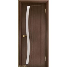 Межкомнатные двери,Дверь Геона Грация, ДО Сатинат светлый, Ультрашпон, Тик гранат