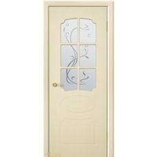 Межкомнатные двери,Дверь Геона Ламия, ДО светлое, пескоструй, Ультрашпон, Дуб беленый