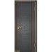 Дверь Геона Мираж, Триплекс черный с сатинированным рисунком, ультрашпон, Венге натуральный 07