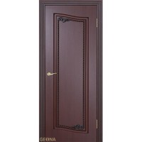 Дверь Геона Астория, ДГ, ПВХ-шпон, Махагон патина коричневая