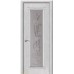 Дверь Геона Тоскана, Сатинат с гравировкой, ПВХ-шпон, Белое серебро