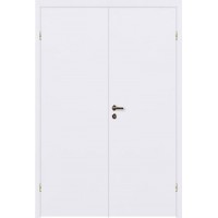 Финская дверь Velldoris, окрашенная двухстворчатая с четвертью, гладкая, белый