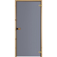 Финская дверь Jeld Wen Sauna 83 прозрачное закаленное стекло, серый, производство Финляндия