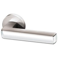 Ручка раздельная Armadillo CUBE URB3  SN/White-19 Матовый никель/белый