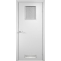 Дверной блок с четвертью модель 31 с вентиляционной решеткой №2, ГОСТ 6629-88, белый
