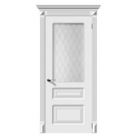 Дверь межкомнатная классическая, Трио ПО, Эмаль белая