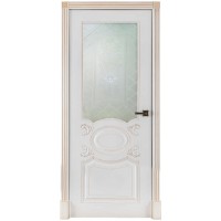 Ульяновские двери, Аристократ ДО, эмаль белая с патиной капучино