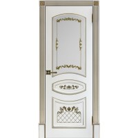 Ульяновские двери, Алина-2 ДО, эмаль белая с золотой патиной