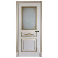 Ульяновские двери, Лацио ДО, эмаль белая с золотой патиной